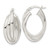 Sterling Silver Polished Triple Twisted Oval Hoop Earrings QE15933