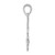 De-Ani Sterling Silver Rhodium-plated Polished 3D Anchor and Rope Pendant QC10247