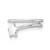 Sterling Silver Rhodium-plated Polished Star Pair of Cuff Earrings QE16110