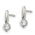 Sterling Silver Polished CZ Drop Post Earrings QE1683