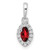 14K White Gold Lab Grown VS/SI FGH Dia and Garnet Pendant PM9354-GA-010-WLG
