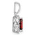 14K White Gold Lab Grown VS/SI FGH Dia and Garnet Pendant PM9354-GA-010-WLG