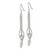 Sterling Silver Polished Double Twisted & Chain Dangle Earrings QE16063