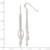 Sterling Silver Polished Double Twisted & Chain Dangle Earrings QE16063