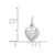Sterling Silver Polished LOVE Reversible Puff Heart Charm QC8093
