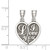 Sterling Silver Antiqued Mini I Love You Break Apart Heart Pendant QC8107