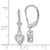 Sterling Silver Rhodium Plated 5mm Heart CZ Leverback Earrings QE2046CZ