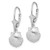 De-Ani Sterling Silver Rhodium-Plated Polished Shell Leverback Earrings QE15566