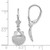 De-Ani Sterling Silver Rhodium-Plated Polished Shell Leverback Earrings QE15566