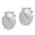 De-Ani Sterling Silver Rhodium-Plated Polished Scallop Shell Post Earrings QE15501