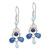 Sterling Silver Polished Amazonite/ Crystal / Lapis / FWC Pearl Dangle Earr QE2560