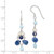 Sterling Silver Polished Amazonite/ Crystal / Lapis / FWC Pearl Dangle Earr QE2560