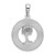 De-Ani Sterling Silver Rhodium-Plated Textured Bahamas with Palm Tree Pendant QC9996