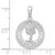 De-Ani Sterling Silver Rhodium-Plated Textured Bahamas with Palm Tree Pendant QC9996