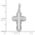 De-Ani Sterling Silver Rhodium-Plated Polished Lace Border Latin Cross Pendant QC10479