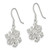 Sterling Silver Satin Snowflake Earrings QE3337