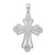 De-Ani Sterling Silver Rhodium-plated Polished Beaded Fleur de Lis Cross Pendant QC10508