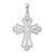 De-Ani Sterling Silver Rhodium-plated Polished Beaded Fleur de Lis Cross Pendant QC10508