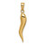 10K Large Italian Horn Pendant 10K2737
