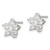Sterling Silver Rhodium-plated CZ Flower Post Earrings QE4952