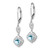 Sterling Silver Rhodium-plated Aquamarine Lever Back Earrings QE10019AQ
