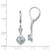 Sterling Silver Rhodium-plated Aquamarine Lever Back Earrings QE10019AQ