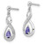 Sterling Silver Rhodium-plated Tanzanite & Diamond Earrings QDX983