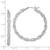 Sterling Silver Rhodium Plated Twisted 3.5x40mm Hoop Earrings QE6754