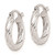 Sterling Silver Rhodium-plated 2.7x15mm Twisted Hoop Earrings QE8356