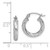 Sterling Silver Rhodium-plated 2.7x15mm Twisted Hoop Earrings QE8356