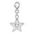 Sterling Silver Rhodium-plated April CZ Birthstone Star Charm QC4813