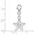 Sterling Silver Rhodium-plated April CZ Birthstone Star Charm QC4813