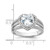 Cheryl M Sterling Silver Rhodium-plated Brilliant-cut CZ Halo Heart Ring QCM1660-7