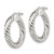 Sterling Silver Rhodium-plated Polished Twisted 4mm Hoop Earrings QE8359