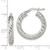 Sterling Silver Rhodium-plated Polished Twisted 4mm Hoop Earrings QE8359