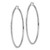 Sterling Silver Rhodium-plated 2mm Polished/Satin Diamond-cut Hoop Earrings QE4424