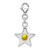 Sterling Silver Rhodium-plated November CZ Birthstone Star Charm QC4820
