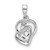 Sterling Silver Rhodium Diam. Accent Heart Pendant QDX264