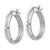 Sterling Silver Rhodium Plated 4.5x25mm Hoop Earrings QE6733