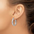 Sterling Silver Rhodium Plated 4.5x25mm Hoop Earrings QE6733