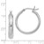 Sterling Silver Rhodium Plated 4.5x25mm Hoop Earrings QE6733