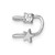 Sterling Silver Rhodium-plated Polished CZ & Star Single Cuff Earring QE13674