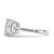 Cheryl M Sterling Silver Rhodium-plated Emerald-cut CZ 3 Stone Ring QCM1565-6