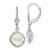 Sterling Silver Rhodium-plated Green Quartz Dangle Lever Back Earrings QE10945AG