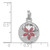 Sterling Silver Rhodium-plated Polished Enameled Sand Dollar Charm QC6323