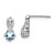 Sterling Silver Rhodium Plated Dia. Aquamarine Round Post Earrings QE9963AQ