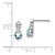 Sterling Silver Rhodium Plated Dia. Aquamarine Round Post Earrings QE9963AQ