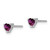 Sterling Silver Rhodium-plated 4mm Heart Amethyst Post Earrings QBE27FEB