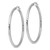 Sterling Silver Rhodium-plated 3.00mm Diamond Cut Hoop Earrings QE4482