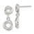 Sterling Silver Rhodium-plated Knot Polished Dangle Earrings QE13632